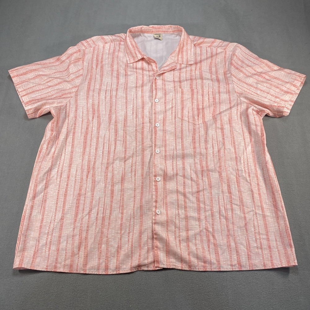 Hardaddy Men's 3XL Short Sleeve Button Down Geometric Print Chambray Shirt Beach